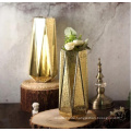 Gold Quecksilberglas Vasen Geometrische Vasen Blumenmittelstücke